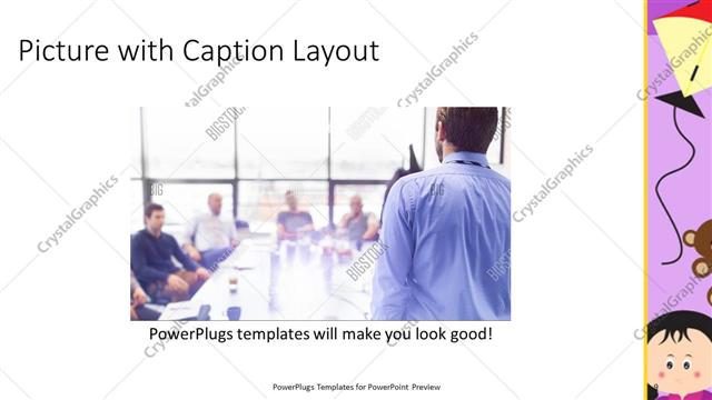 Picture with Caption presentation slide layout