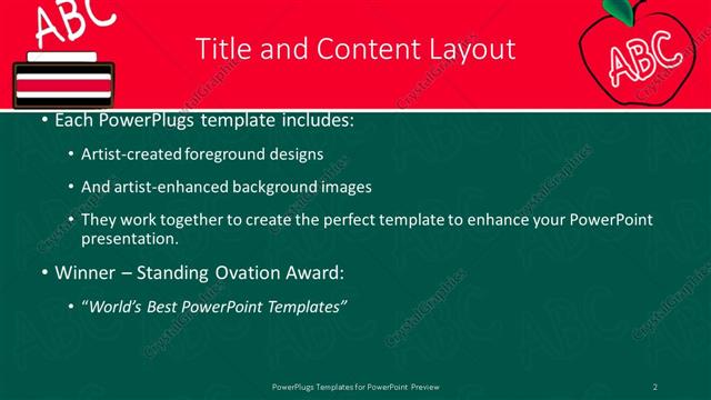 Title and Content presentation slide layout