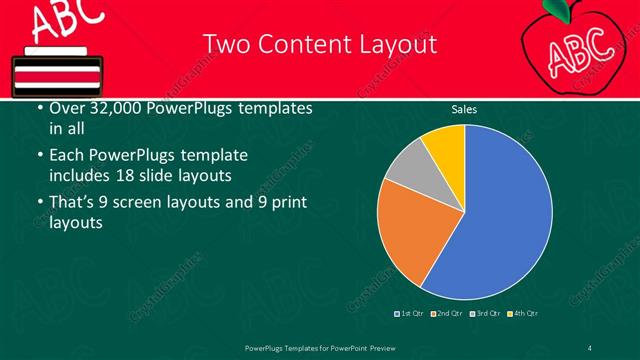 Two Content presentation slide layout