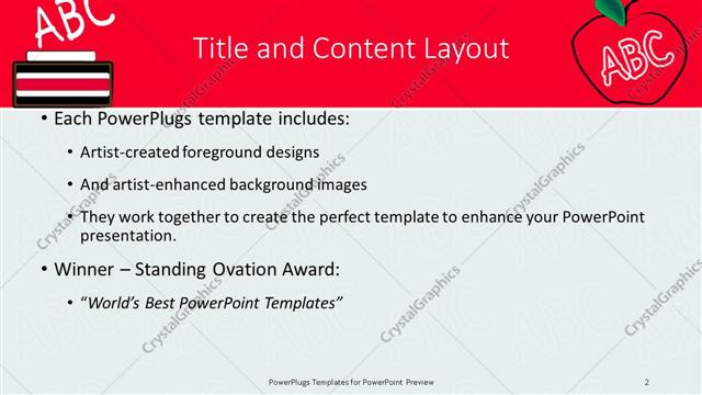 Title and Content presentation slide layout