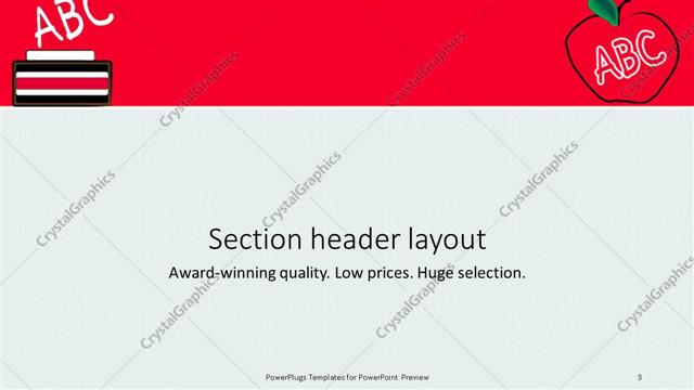 Section Header presentation slide layout