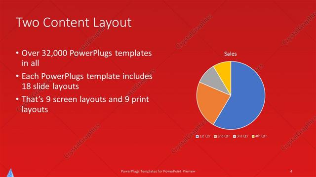 Two Content presentation slide layout