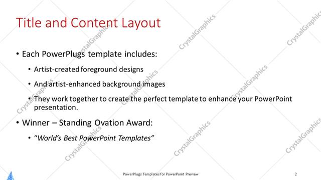 Title and Content presentation slide layout