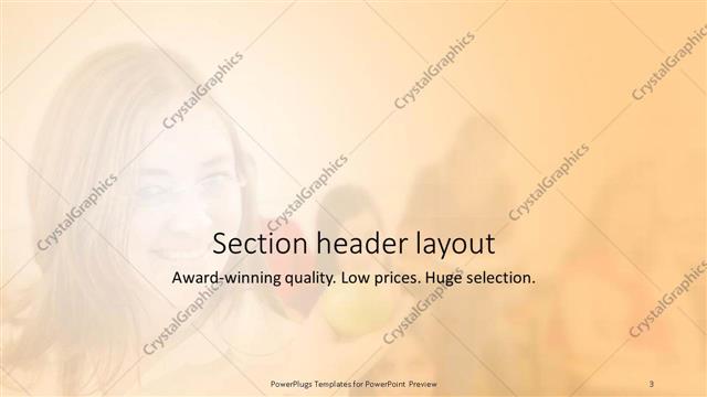 Section Header presentation slide layout