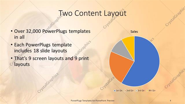 Two Content presentation slide layout