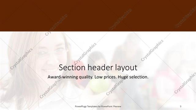 Section Header presentation slide layout