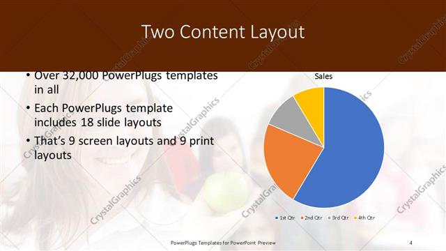 Two Content presentation slide layout