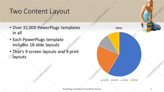 Two Content presentation slide layout