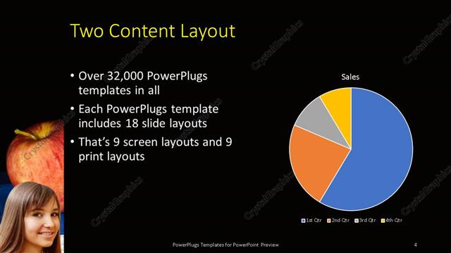 Two Content presentation slide layout