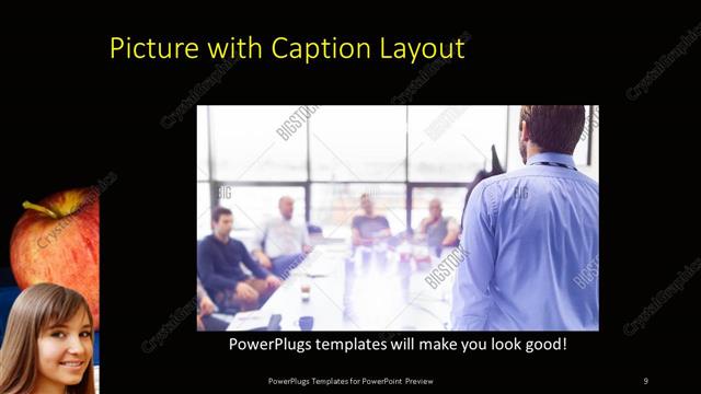 Picture with Caption presentation slide layout