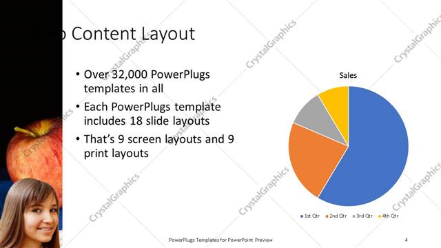 Two Content presentation slide layout