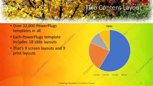 Two Content presentation slide layout