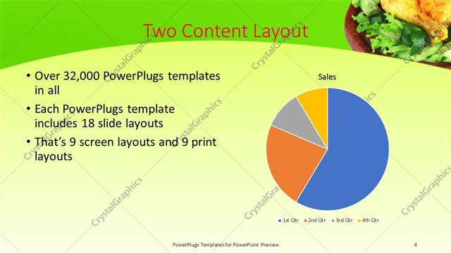 Two Content presentation slide layout