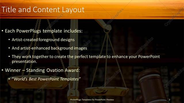 Title and Content presentation slide layout