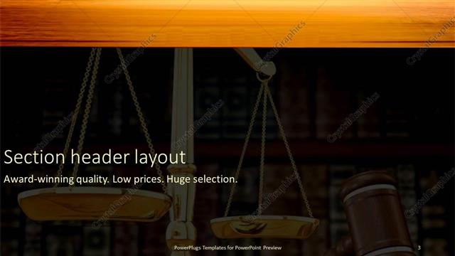 Section Header presentation slide layout