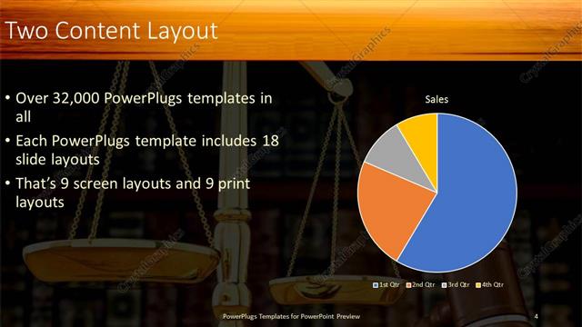 Two Content presentation slide layout
