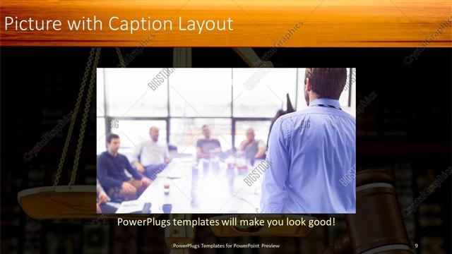 Picture with Caption presentation slide layout