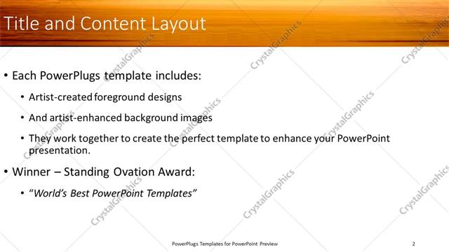 Title and Content presentation slide layout