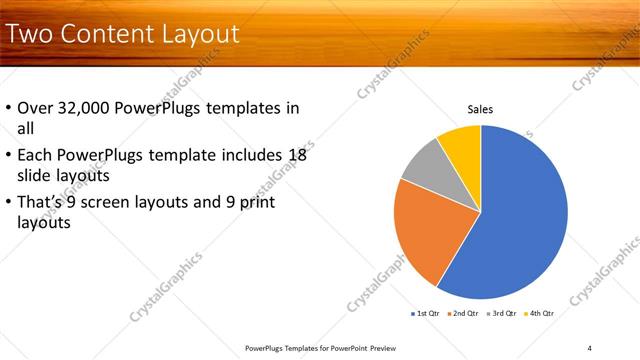 Two Content presentation slide layout