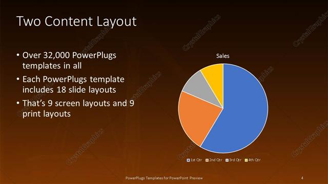 Two Content presentation slide layout