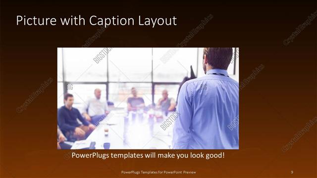 Picture with Caption presentation slide layout