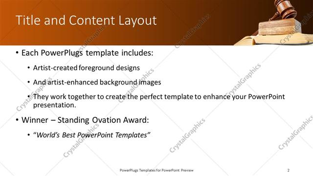 Title and Content presentation slide layout