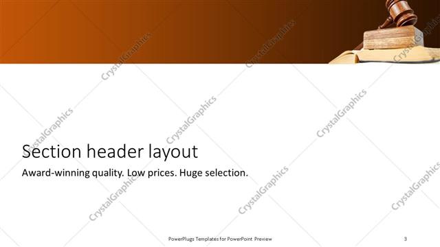 Section Header presentation slide layout