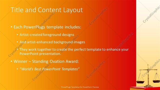 Title and Content presentation slide layout