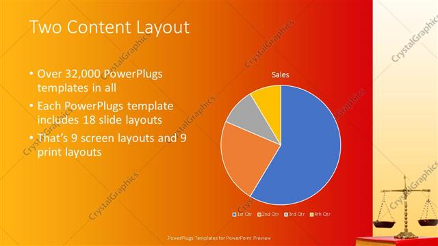 Two Content presentation slide layout
