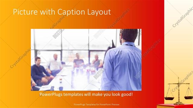 Picture with Caption presentation slide layout
