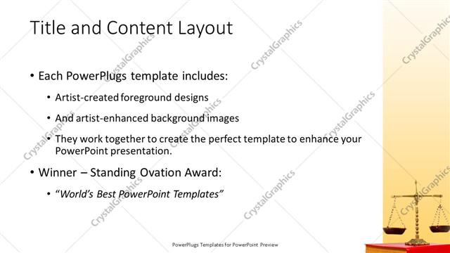 Title and Content presentation slide layout