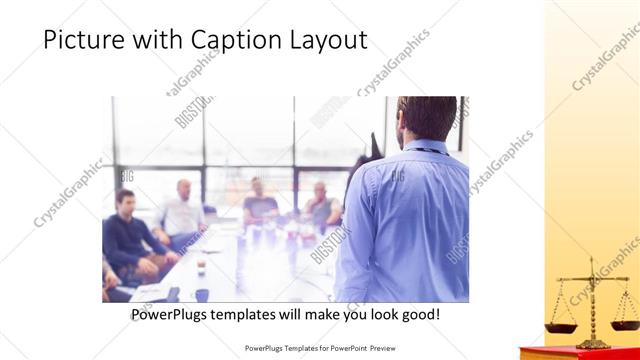 Picture with Caption presentation slide layout