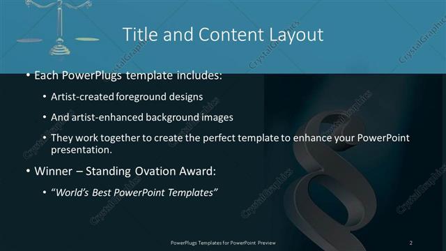Title and Content presentation slide layout