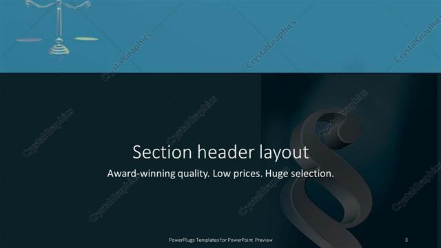 Section Header presentation slide layout