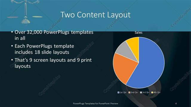 Two Content presentation slide layout