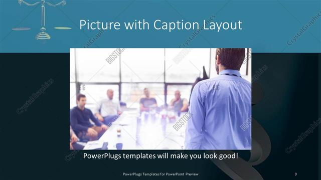 Picture with Caption presentation slide layout