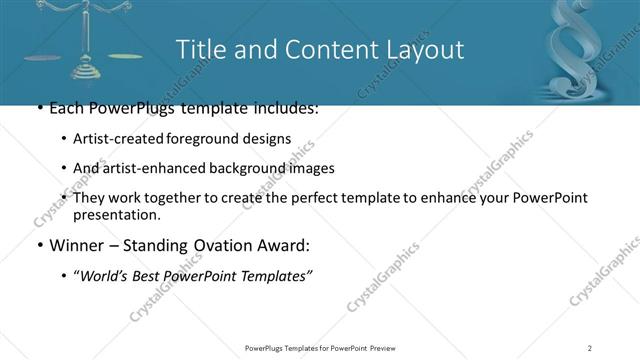 Title and Content presentation slide layout