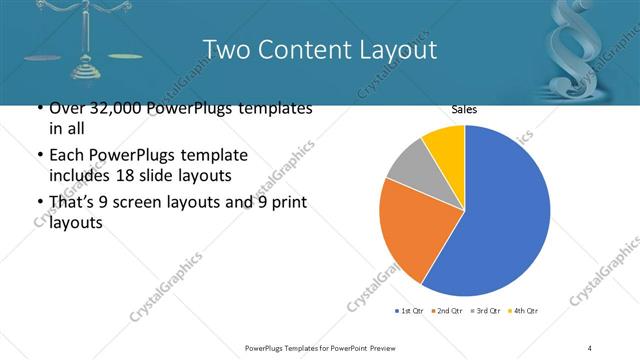 Two Content presentation slide layout