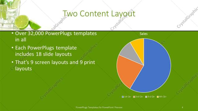 Two Content presentation slide layout