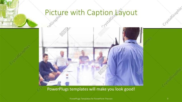 Picture with Caption presentation slide layout