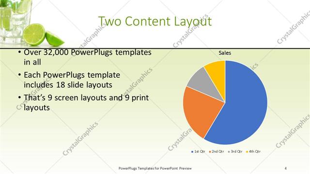 Two Content presentation slide layout