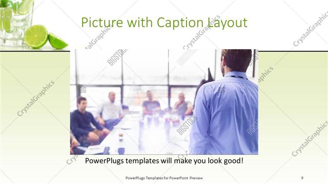 Picture with Caption presentation slide layout