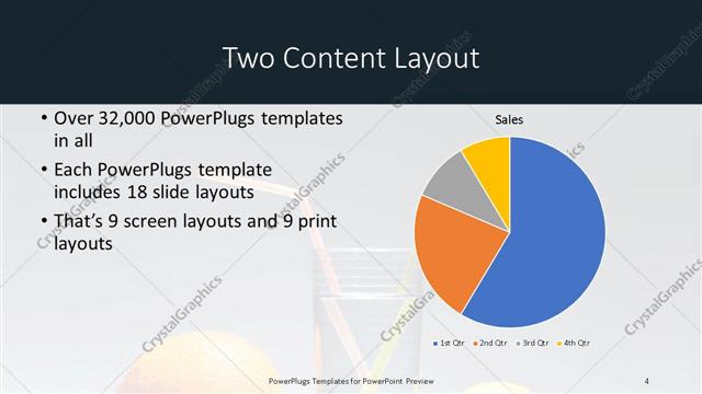 Two Content presentation slide layout