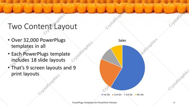 Two Content presentation slide layout