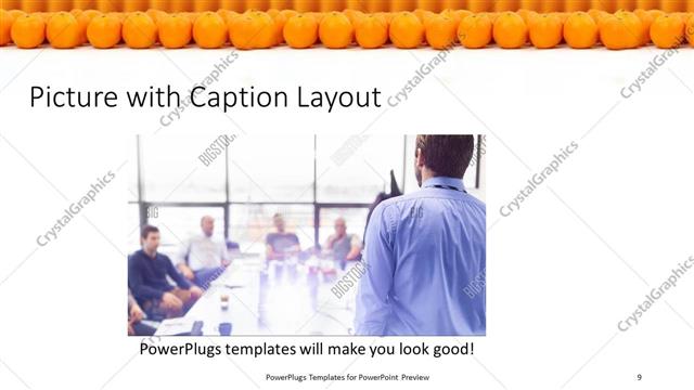 Picture with Caption presentation slide layout