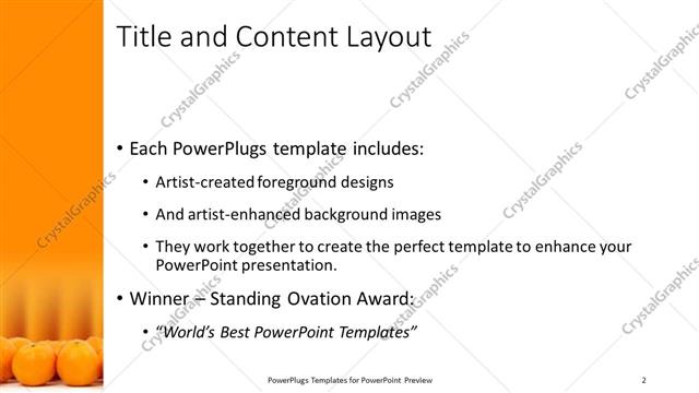 Title and Content presentation slide layout