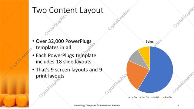 Two Content presentation slide layout