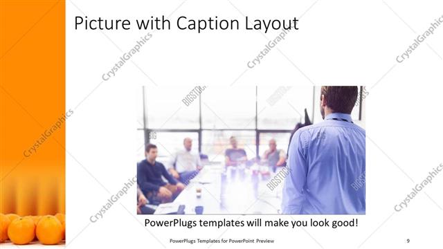 Picture with Caption presentation slide layout