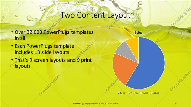 Two Content presentation slide layout