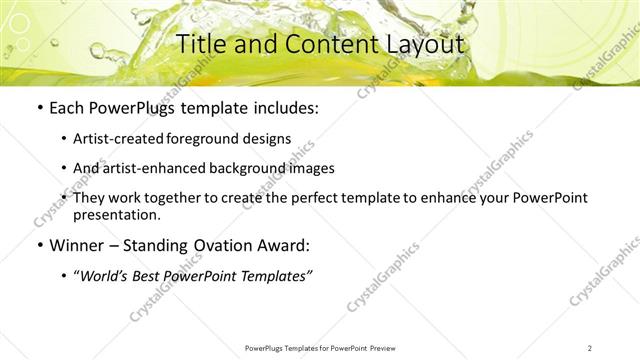 Title and Content presentation slide layout